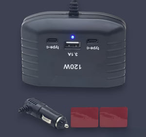 Type-C + USB Multi Socket Car Charger